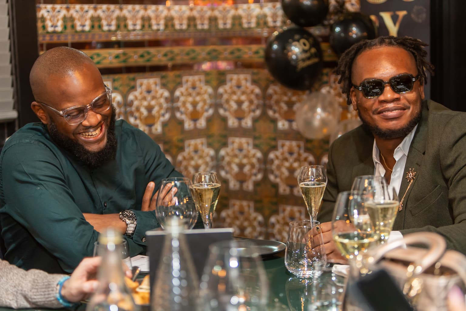 Tochii and friend enjoying the 30th birthday celebration